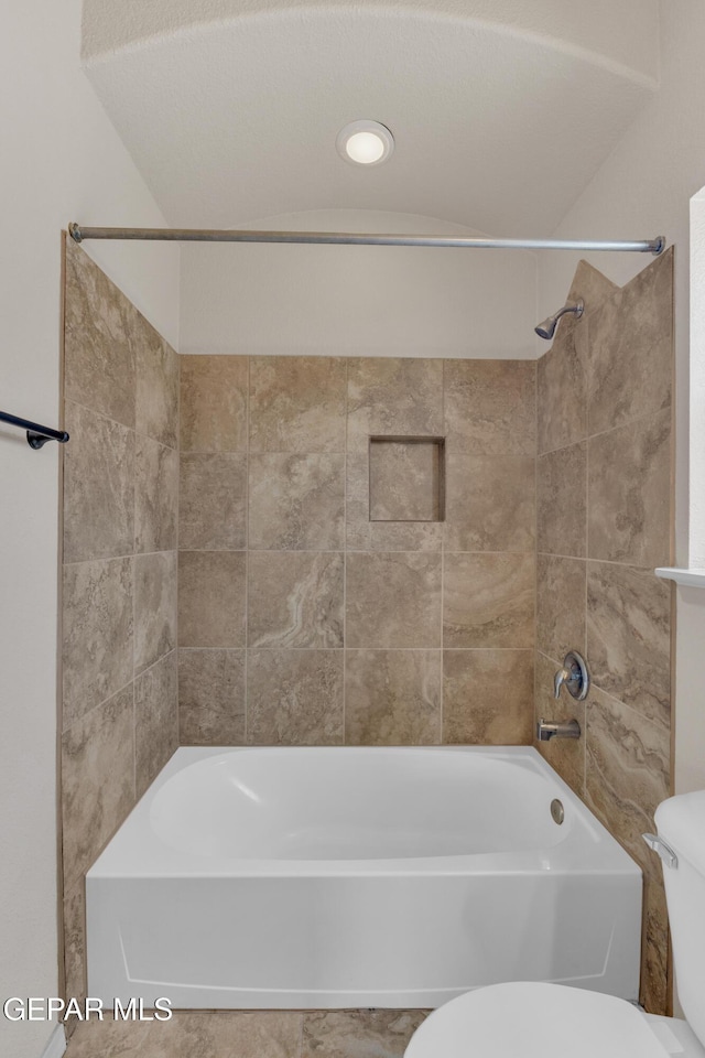 13824 Hollywood Dr, Horizon City, TX 79928 - full bathroom featuring toilet and washtub / shower combination