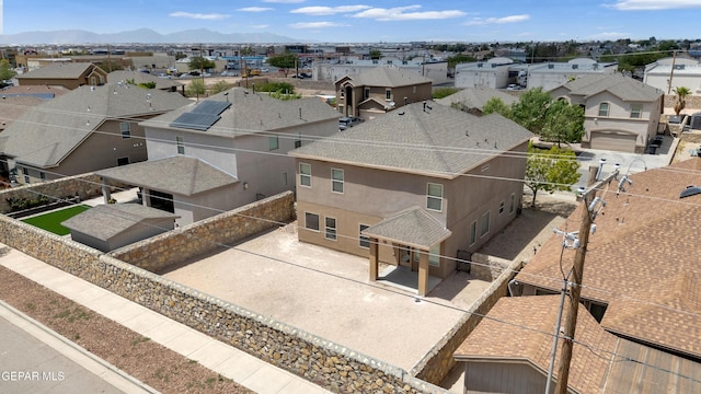 13824 Hollywood Dr, Horizon City, TX 79928 - aerial view of residential area featuring a mountain backdrop