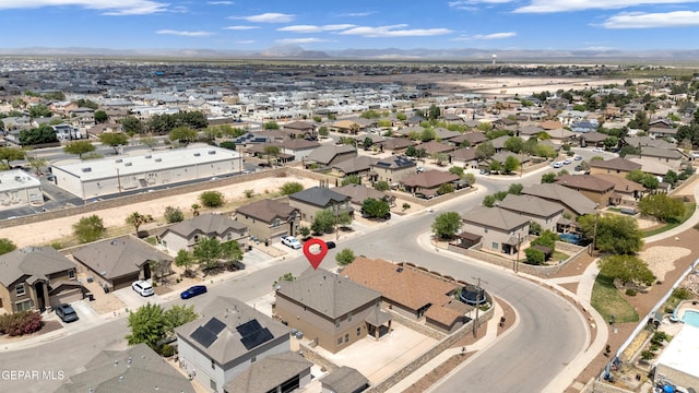 13824 Hollywood Dr, Horizon City, TX 79928 - aerial view of residential area featuring mountains