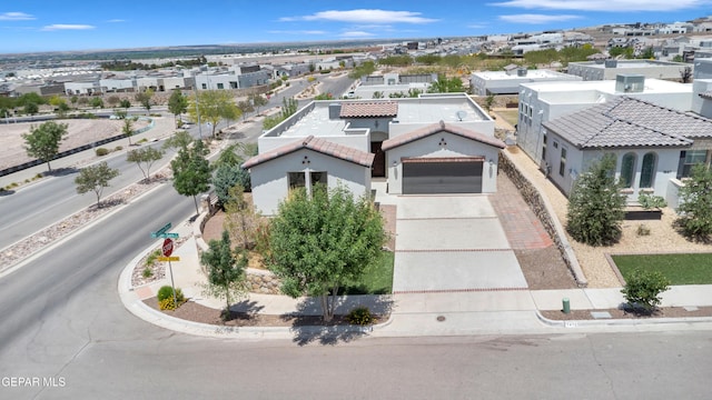 aerial perspective of suburban area