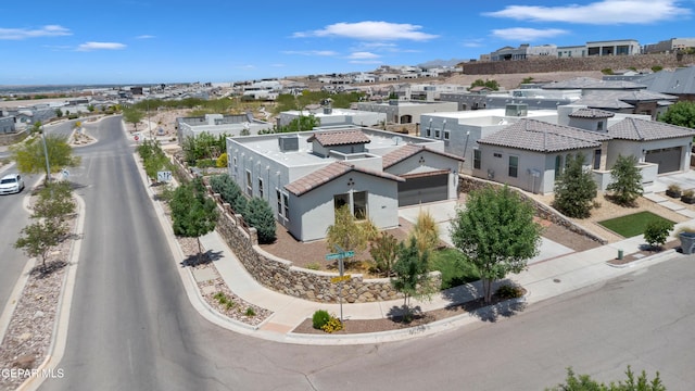 aerial view of residential area