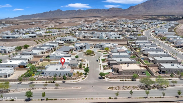 aerial perspective of suburban area featuring mountains