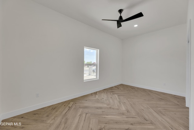 429 Lesa Ln, El Paso, TX 79915 - empty room with recessed lighting, ceiling fan, and baseboards