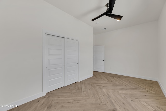 429 Lesa Ln, El Paso, TX 79915 - unfurnished bedroom featuring baseboards, a closet, and ceiling fan