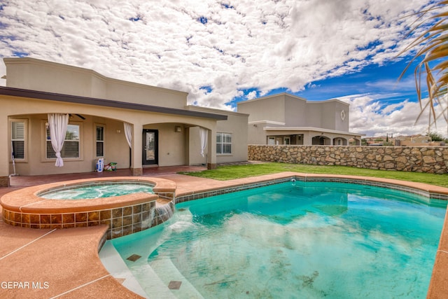 1403 Franklin Dell St, El Paso, TX 79912 - view of swimming pool with a pool with connected hot tub