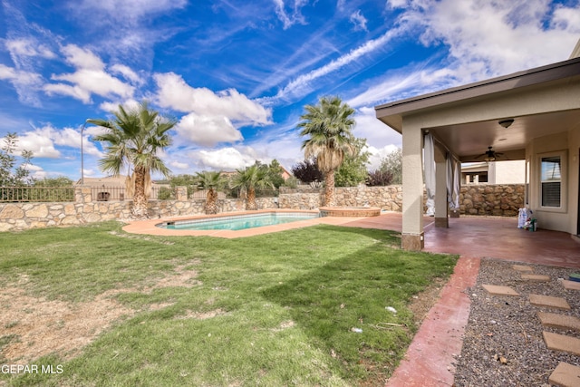 1403 Franklin Dell St, El Paso, TX 79912 - view of yard featuring ceiling fan and a patio