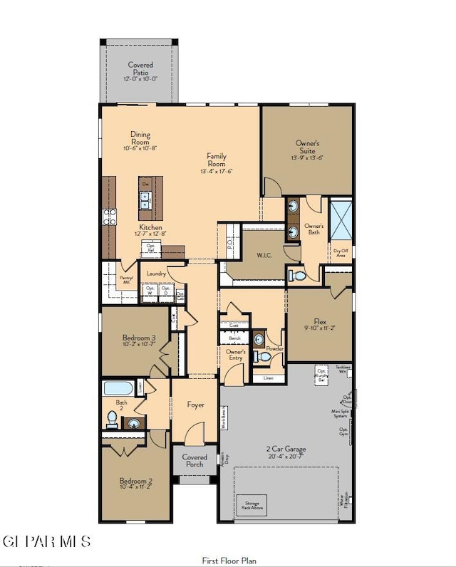 7461 Big Mountain Ct, El Paso, TX 79911 - home floor plan