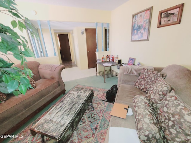 3433 Dialrock Ln, El Paso, TX 79935 - living area with concrete flooring