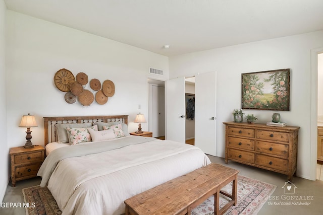 bedroom with connected bathroom