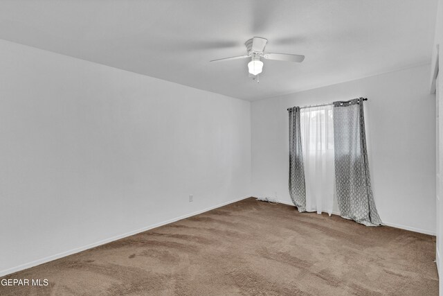 589 Gallagher St, El Paso, TX 79915 - unfurnished room featuring carpet floors, a ceiling fan, and baseboards