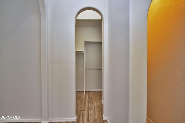 1483 Via Appia St, El Paso, TX 79912 - hall featuring wood finished floors and baseboards