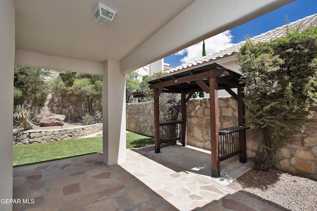 1483 Via Appia St, El Paso, TX 79912 - view of patio / terrace featuring a gazebo