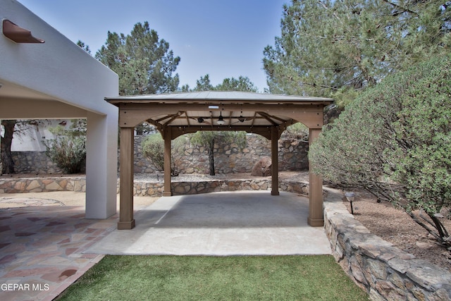 1483 Via Appia St, El Paso, TX 79912 - view of patio / terrace with a gazebo