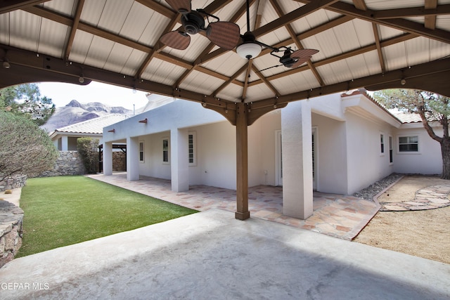 1483 Via Appia St, El Paso, TX 79912 - view of patio with a ceiling fan