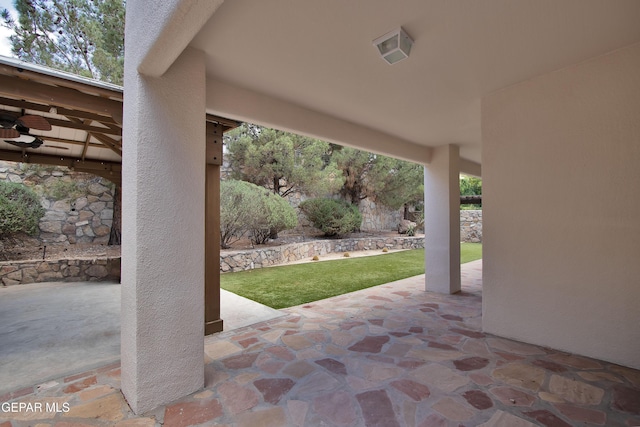 1483 Via Appia St, El Paso, TX 79912 - view of patio / terrace featuring a ceiling fan