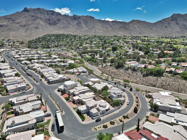 1483 Via Appia St, El Paso, TX 79912 - aerial perspective of suburban area featuring mountains