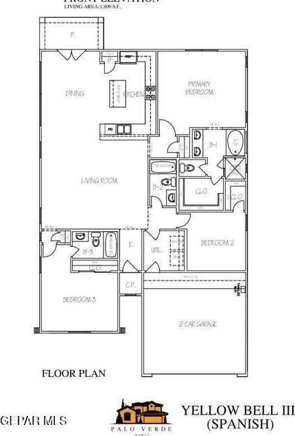 14844 Jack White Ave, El Paso, TX 79938 - floor plan / room layout