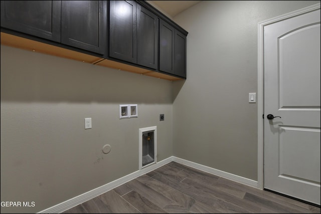 14844 Jack White Ave, El Paso, TX 79938 - washroom featuring cabinet space, electric dryer hookup, hookup for a washing machine, gas dryer hookup, and baseboards