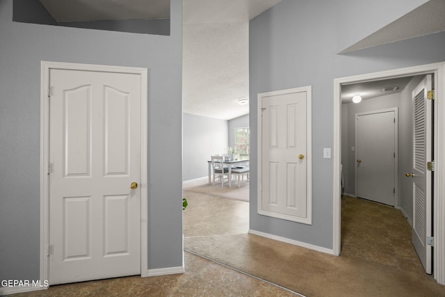 corridor with baseboards