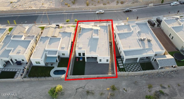 aerial view of residential area