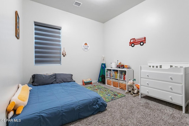 view of carpeted bedroom