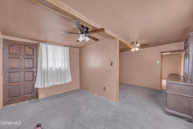 3571 Rebecca Ln, El Paso, TX 79938 - unfurnished room featuring a ceiling fan and concrete floors