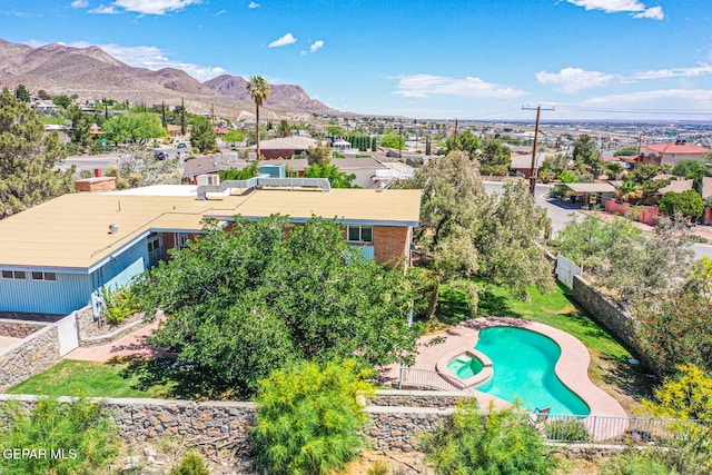 8024 Tonto Pl, El Paso, TX 79904 - aerial view of mountains and a pool
