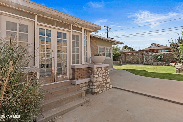 view of patio / terrace with french doors