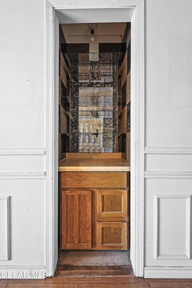 view of wine room