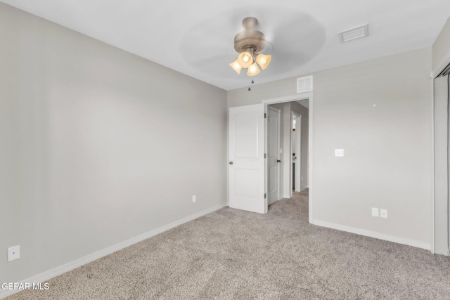 3096 Java Chip Pl, El Paso, TX 79938 - unfurnished bedroom with light colored carpet, baseboards, ceiling fan, and a closet