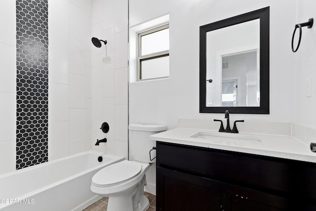 14740 Jack White Ave, El Paso, TX 79938 - bathroom with toilet, bathtub / shower combination, and vanity