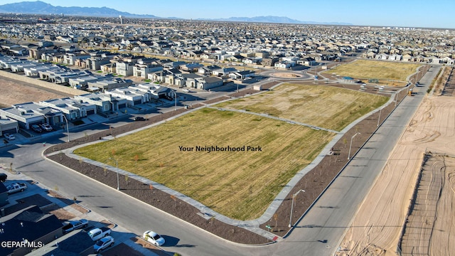 14740 Jack White Ave, El Paso, TX 79938 - aerial perspective of suburban area featuring mountains