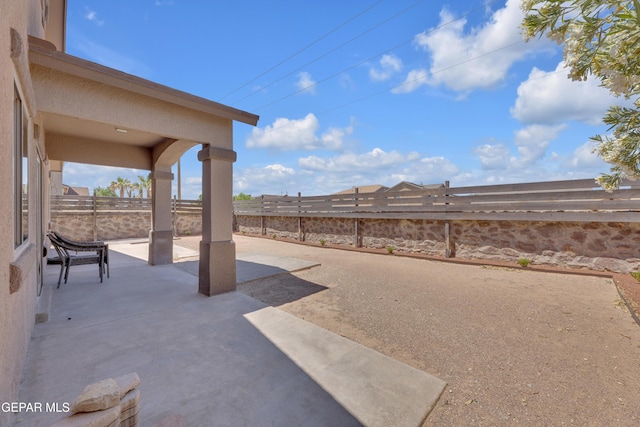 view of patio / terrace with a fenced backyard