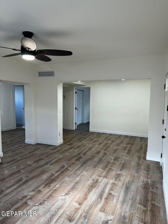 3512 Kemp Ave, El Paso, TX 79904 - empty room featuring wood finished floors and ceiling fan