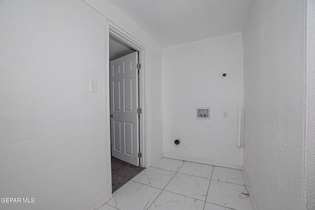 318 Austin St, Fabens, TX 79838 - corridor with light marble finish floors and baseboards