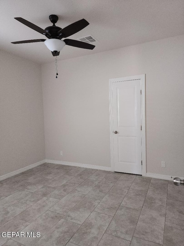 14508 Russell Borea, El Paso, TX 79938 - unfurnished room with a ceiling fan and light tile patterned flooring