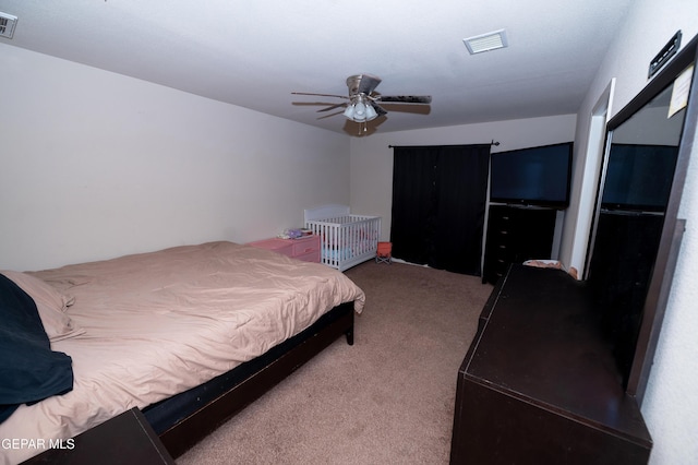 804 Spofforth Rd, El Paso, TX 79928 - carpeted bedroom featuring a ceiling fan