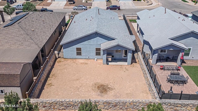 aerial view of residential area