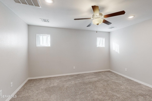 14813 Pebble Hills Blvd, El Paso, TX 79938 - carpeted spare room featuring plenty of natural light, a ceiling fan, recessed lighting, and baseboards