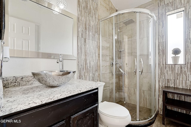 3400 Buffalo Soldier Cir, El Paso, TX 79936 - full bath with a stall shower, vanity, and toilet