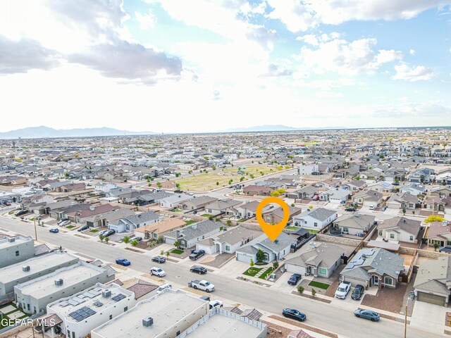 14837 Tierra Crystal Ave, El Paso, TX 79938 - aerial perspective of suburban area with a mountain backdrop