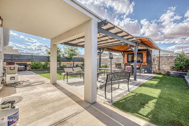 14837 Tierra Crystal Ave, El Paso, TX 79938 - view of patio featuring an outdoor hangout area