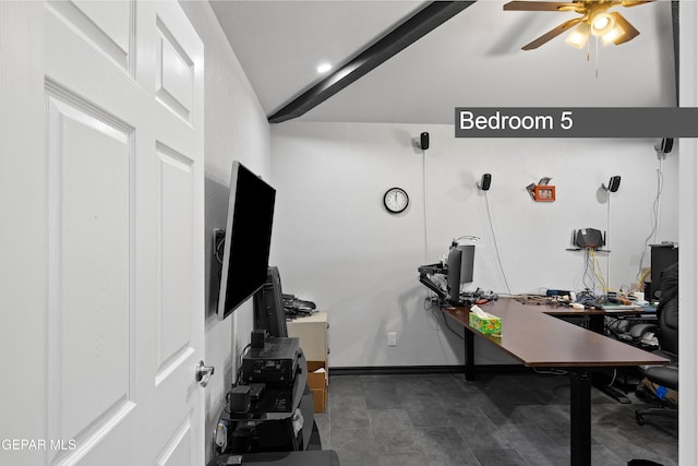 5051 Montoya Dr, El Paso, TX 79922 - office with a ceiling fan
