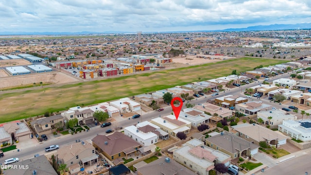 14117 Rainbow Point Dr, El Paso, TX 79938 - aerial perspective of suburban area featuring a mountain backdrop