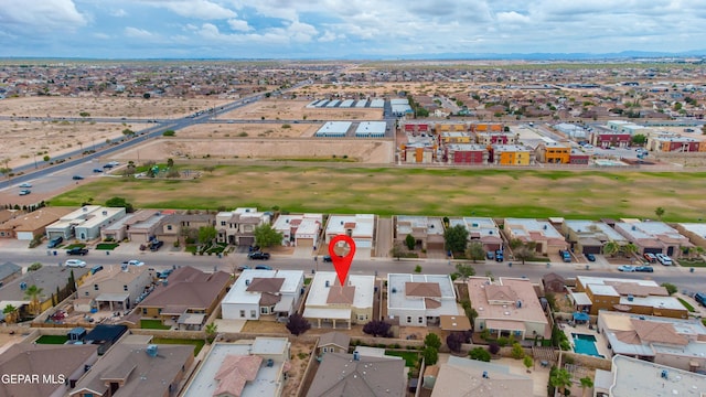 14117 Rainbow Point Dr, El Paso, TX 79938 - aerial view of residential area with mountains