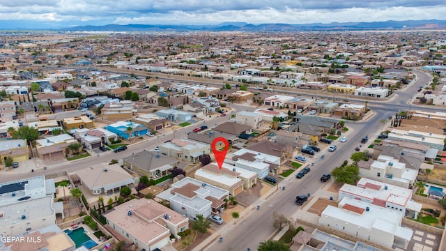 14117 Rainbow Point Dr, El Paso, TX 79938 - aerial view of property's location with nearby suburban area and mountains