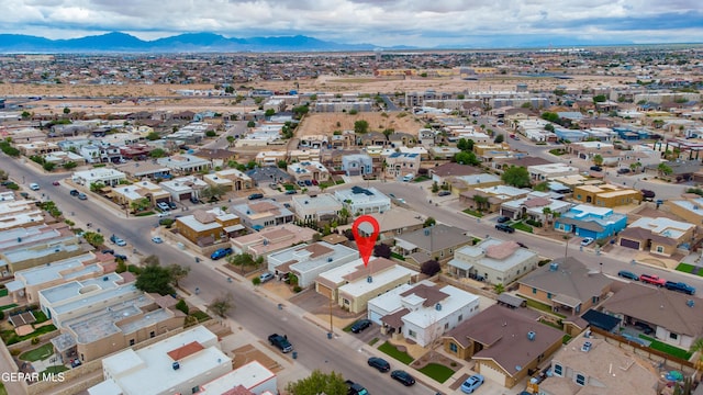14117 Rainbow Point Dr, El Paso, TX 79938 - aerial view of residential area with mountains