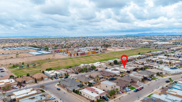 14117 Rainbow Point Dr, El Paso, TX 79938 - aerial perspective of suburban area with a mountainous background