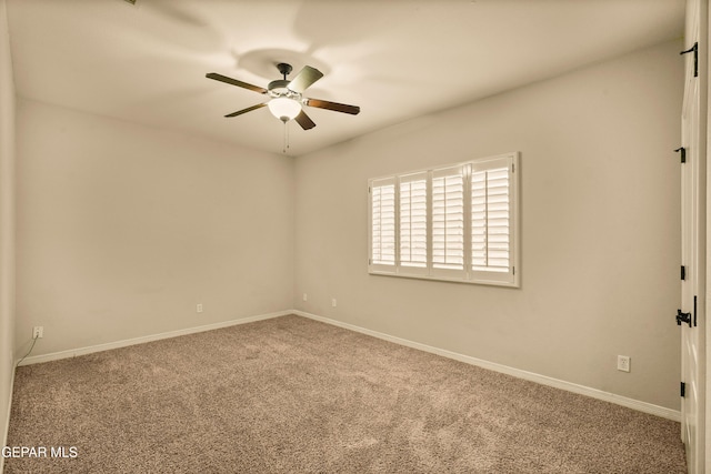 14117 Rainbow Point Dr, El Paso, TX 79938 - carpeted spare room featuring a ceiling fan and baseboards