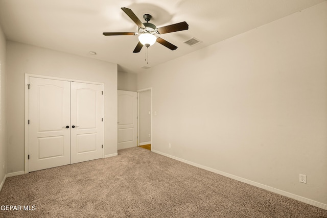 14117 Rainbow Point Dr, El Paso, TX 79938 - unfurnished bedroom with carpet flooring, a closet, and a ceiling fan